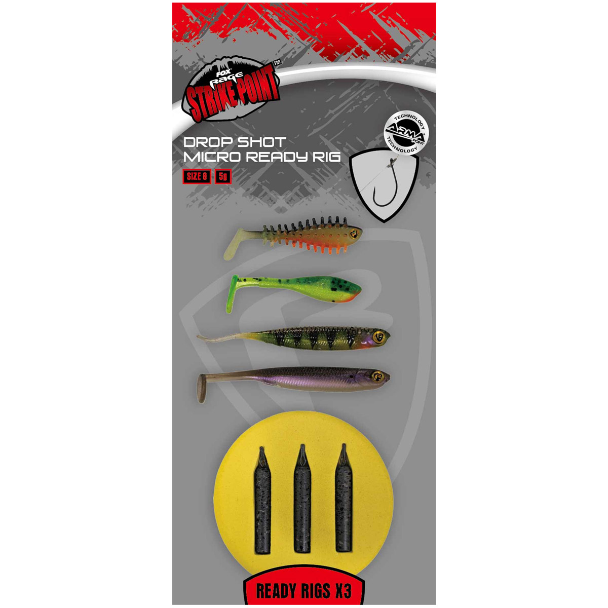 Fox Rage Drop Shot Micro Ready Rig Size 8
