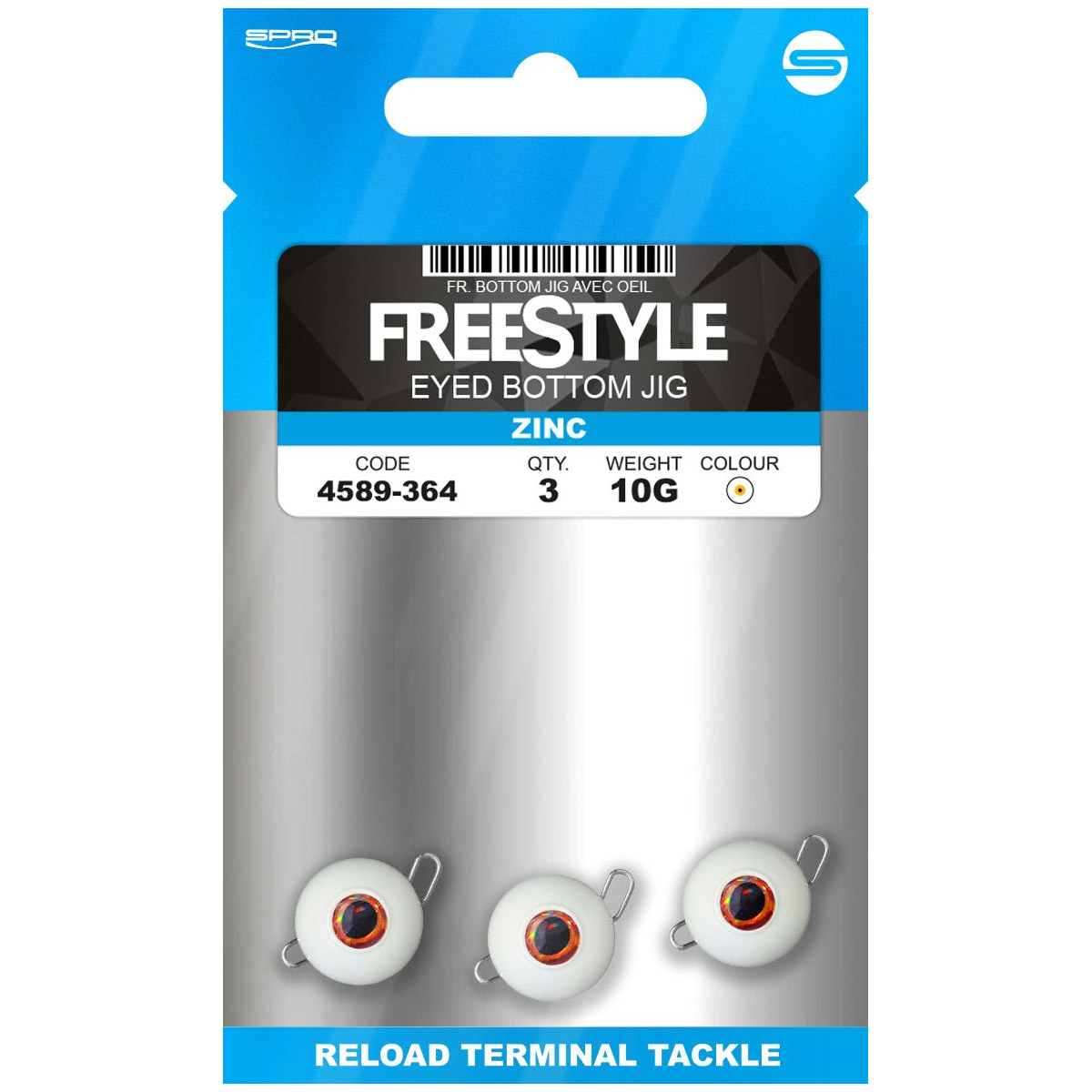Spro Freestyle Eyed Bottom Jigs Glow White