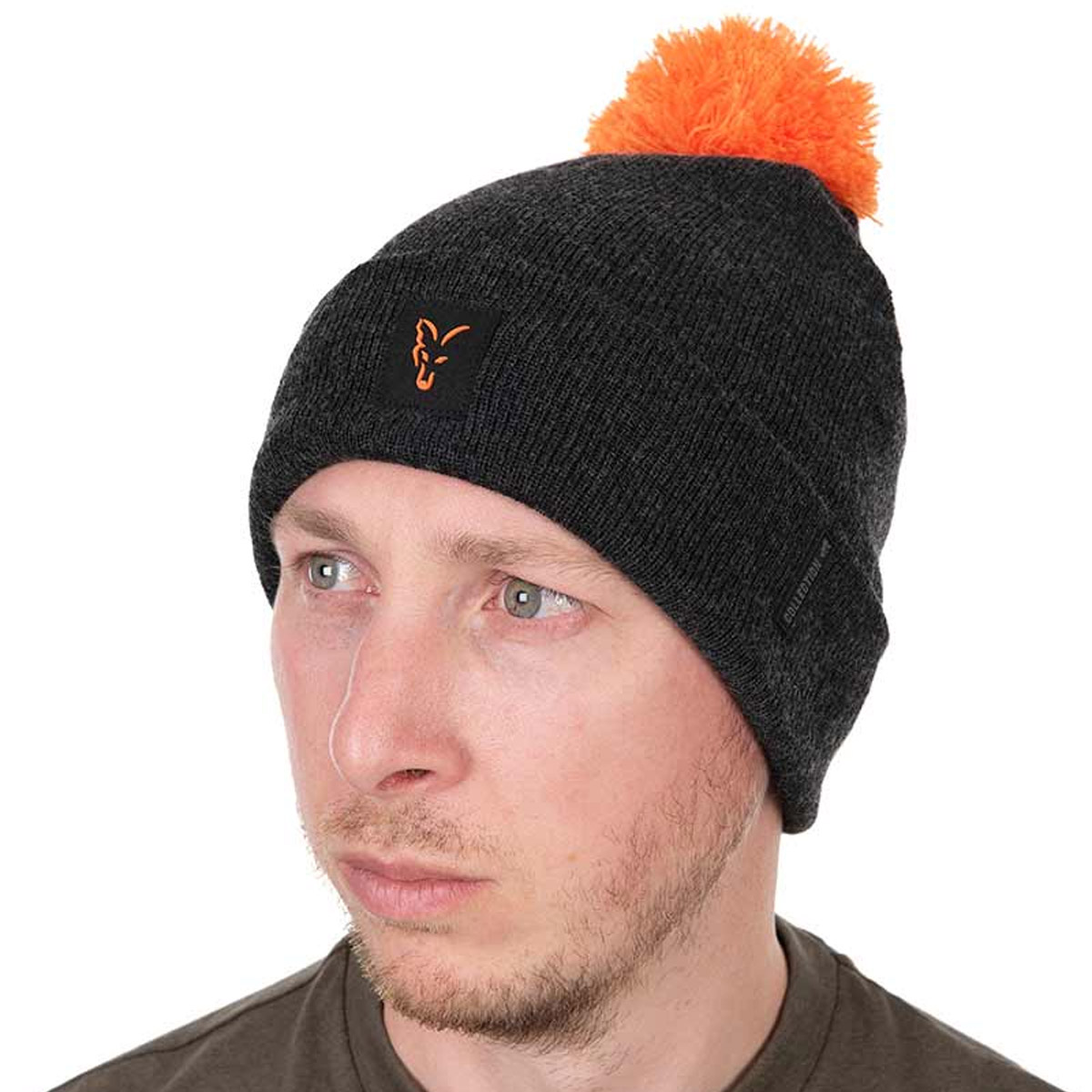 Fox Collection Bobble Hat - Black/Orange