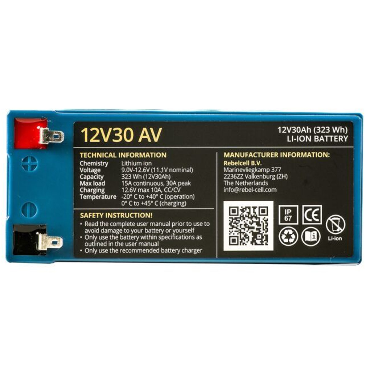Rebelcell 12V30 AV Lithium Accu