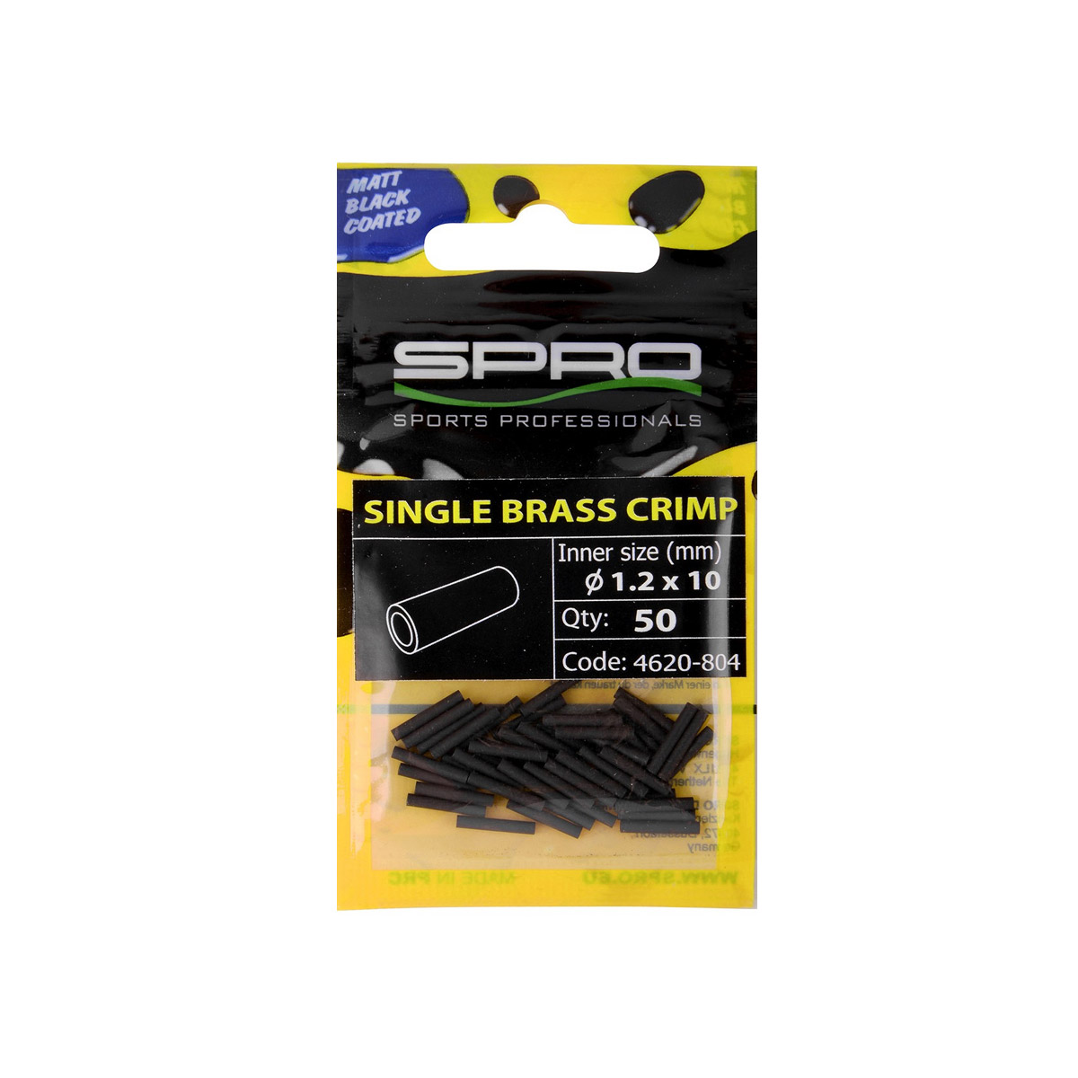 Spro Matt Black Single Brass Crimp