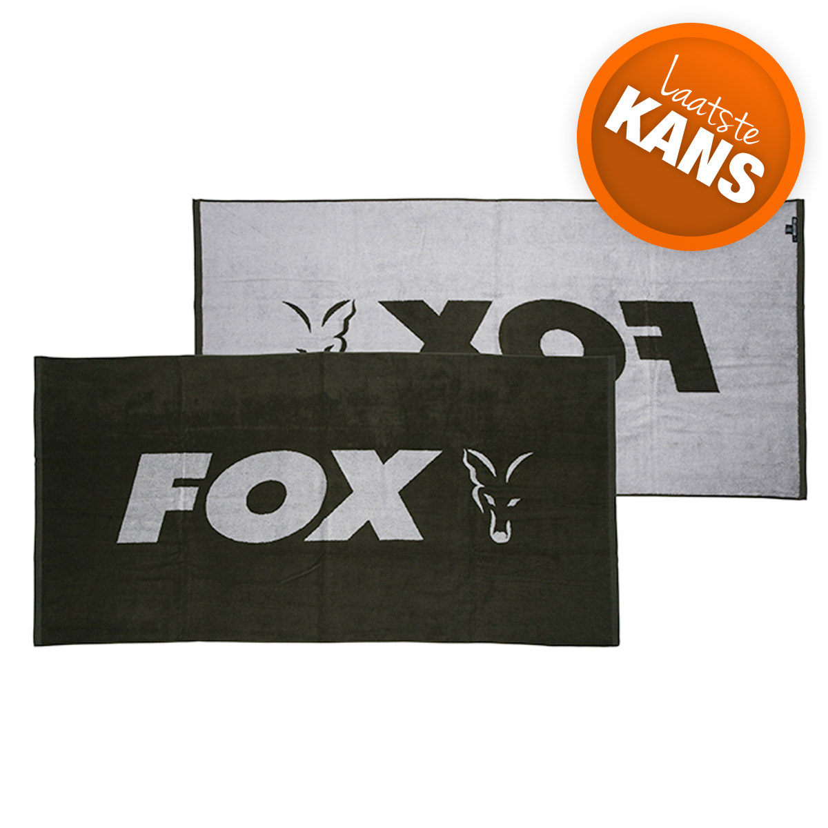 Fox Beach Towel Green & Silver