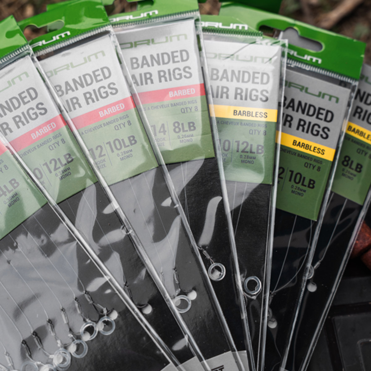 Korum Banded Hair Rigs 10CM - Barbless