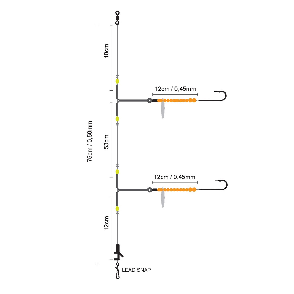 Spro 20 Salt Rig Long Chain Blade Fluoro