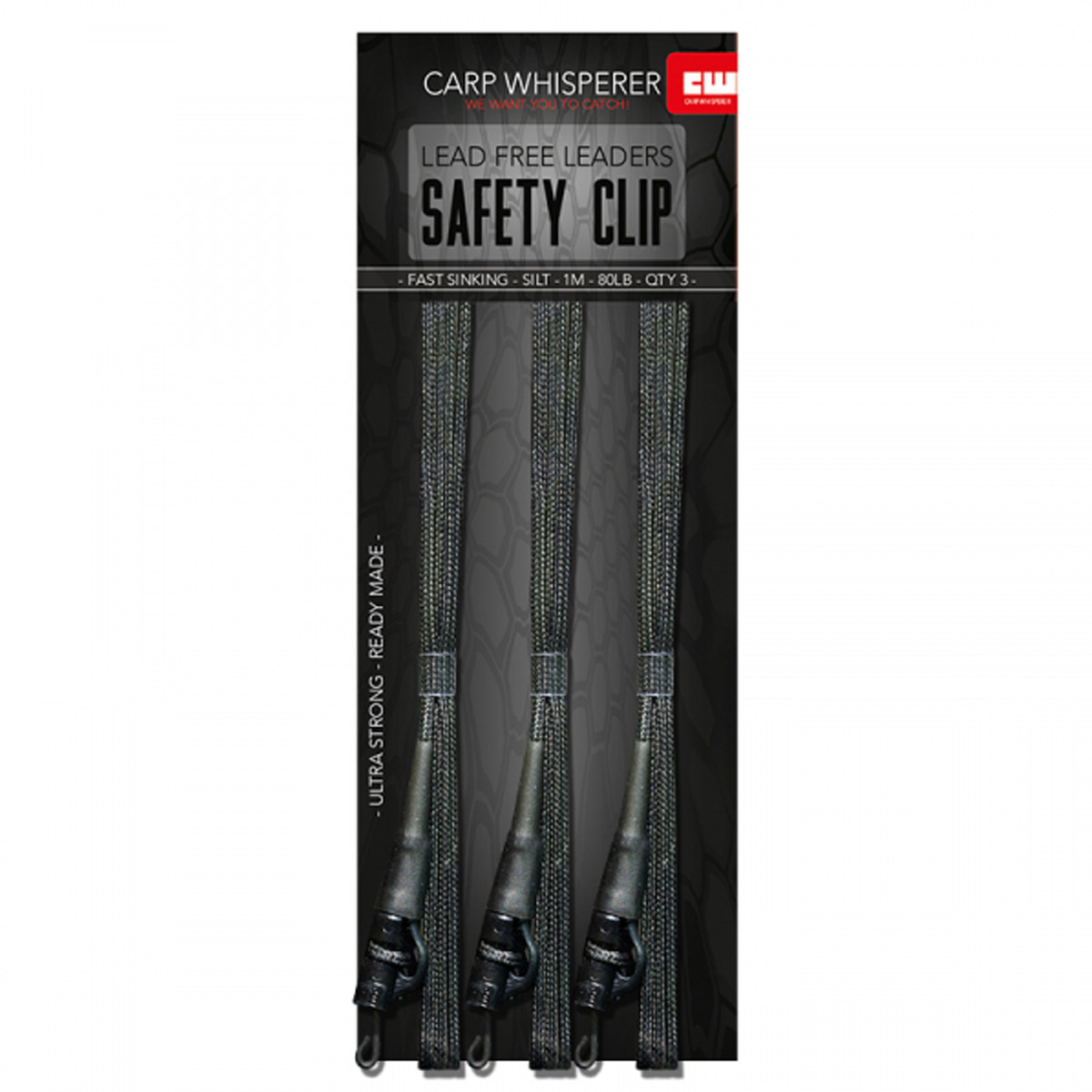 Carp Whisperer - Safety Clip Leaders - 1 mtr
