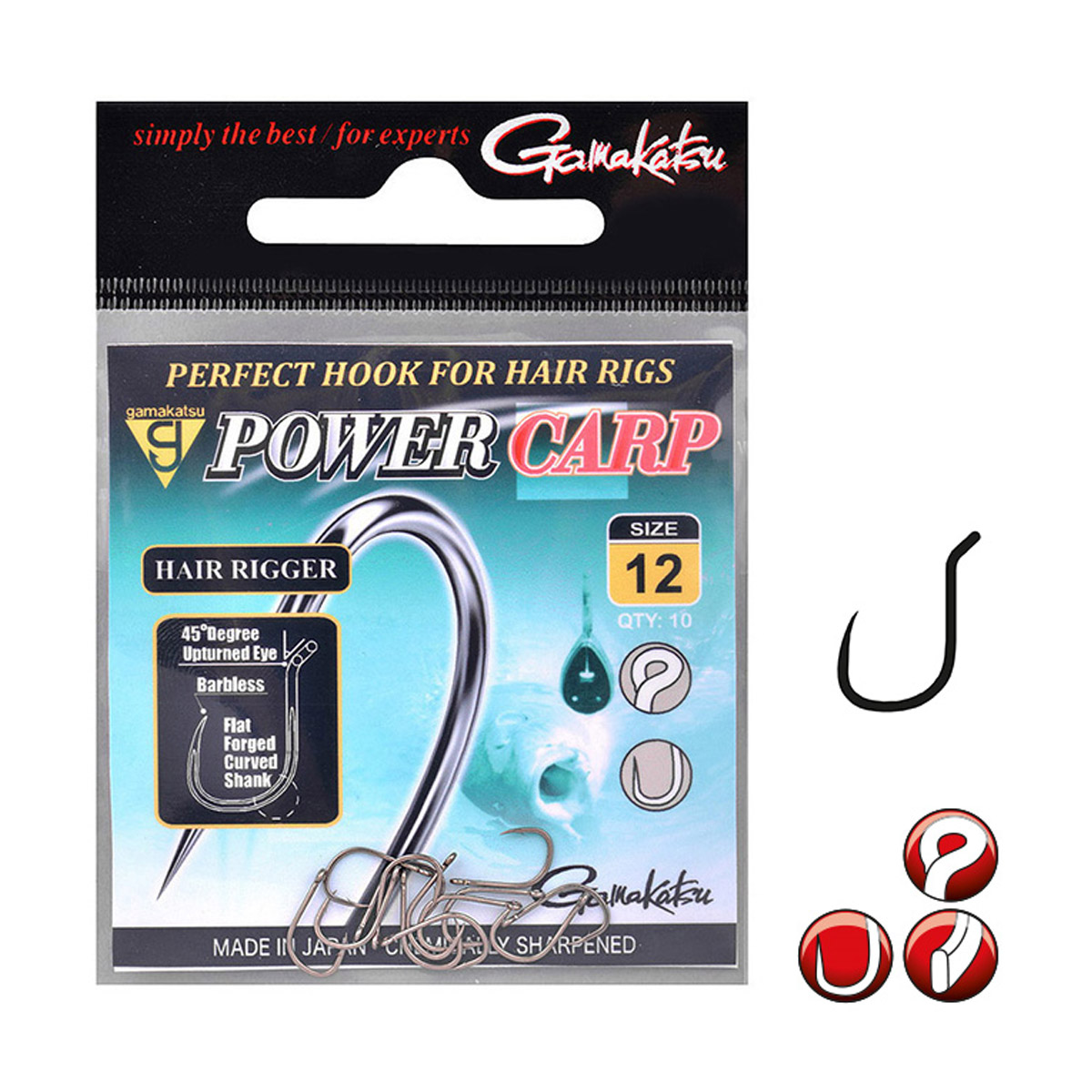 Gamakatsu Power Carp Hair Rigger Barbless