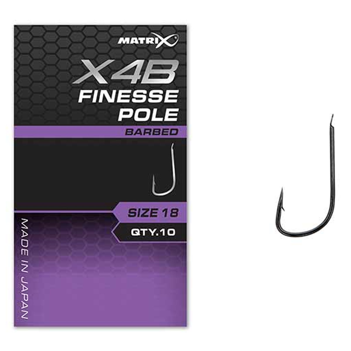 Matrix X4B Finesse Pole Hooks - Barbed Spade