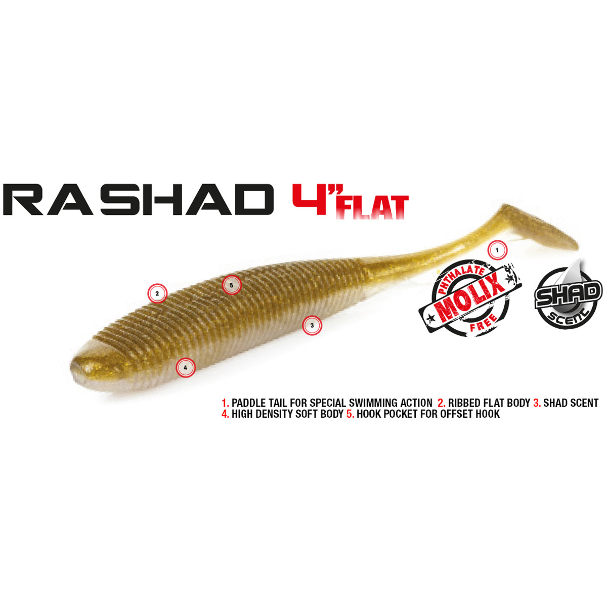 Molix RA Shad Flat 4 inch 