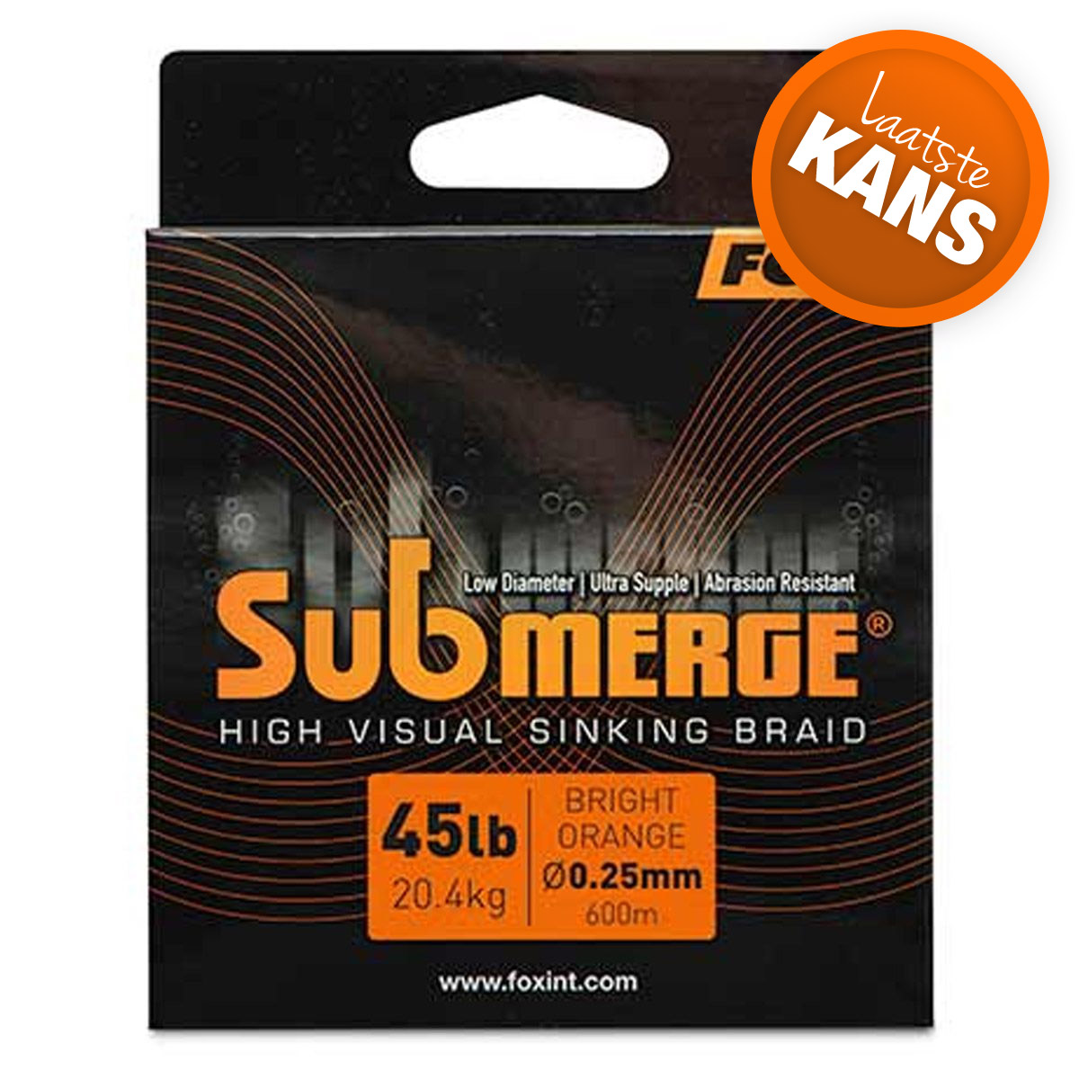 Fox Submerge Orange Sinking Braid 600 Meter