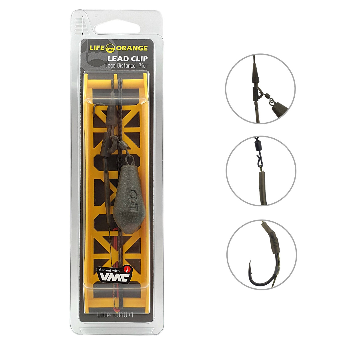 Life Orange Lead Clip Distance Carp Rig