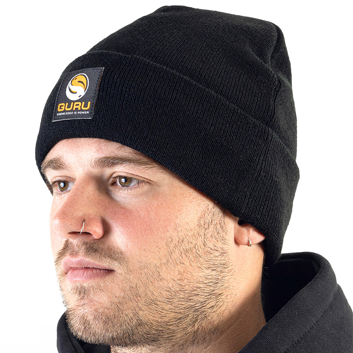 Guru Black Patch Beanie