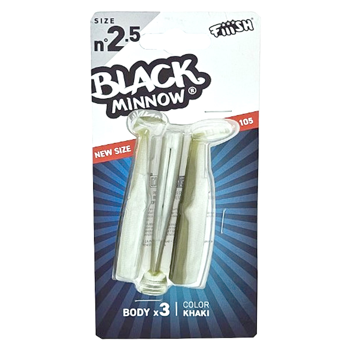 Fiiish Black Minnow 105 No2.5 Bodies 3 Pack  