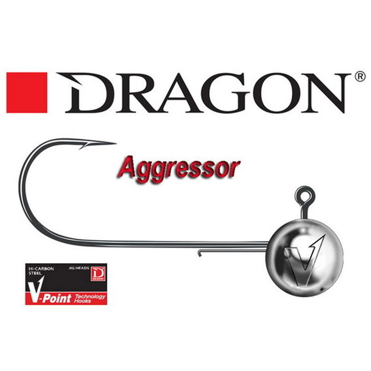 Dragon V Point Aggressor Loodkoppen Haakmaat 6/0
