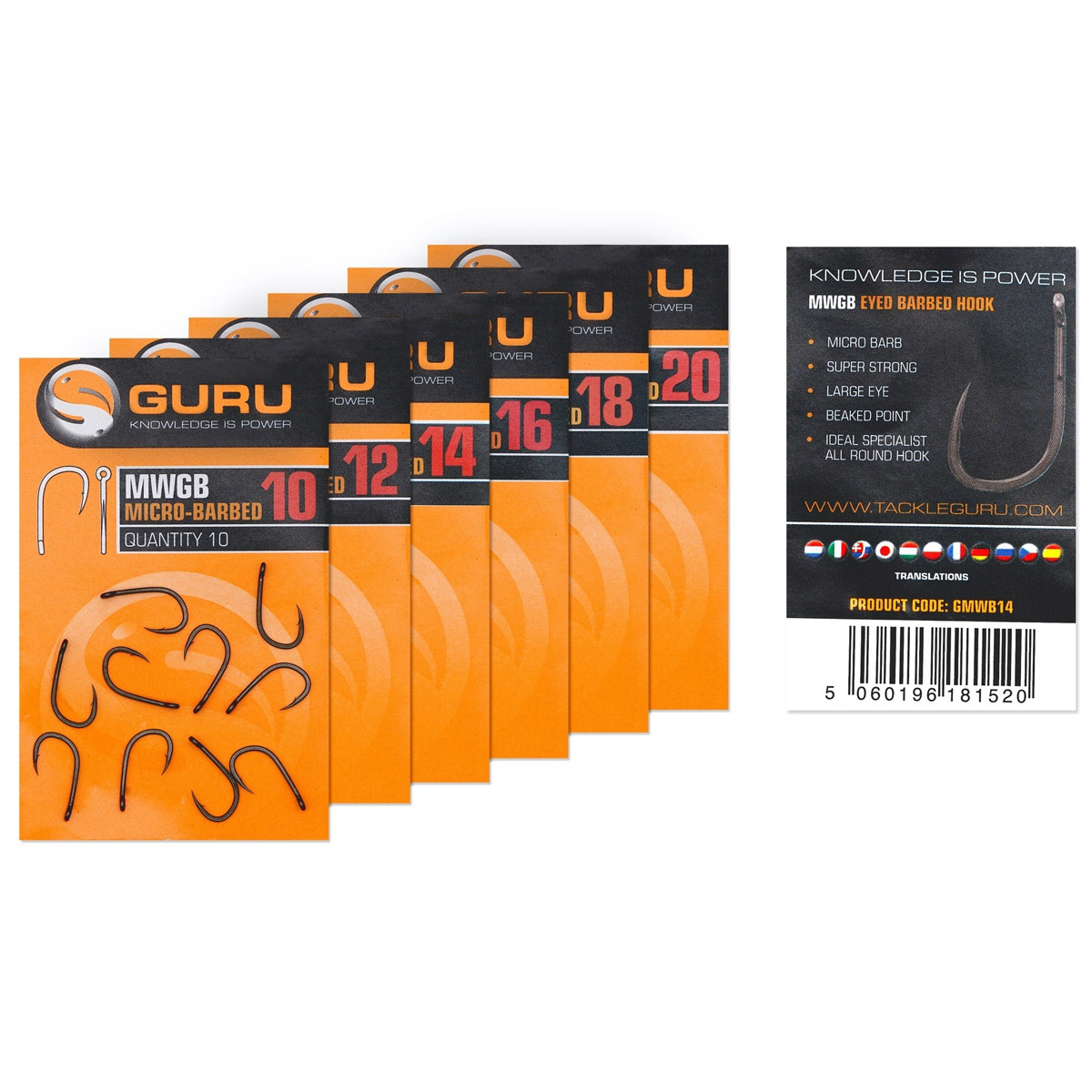 Guru MWG Hook Barbed - Eyed