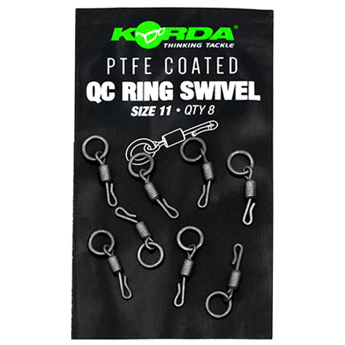 Korda PTFE Coated QC Ring Swivel Size 11