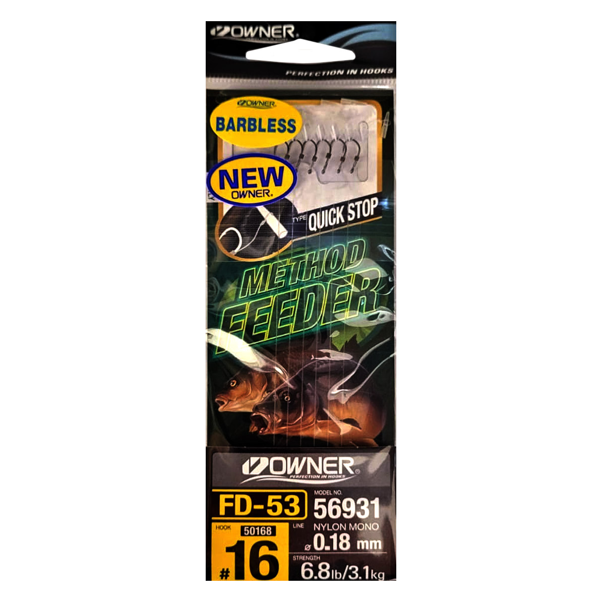 Owner FD-53 Method Feeder Quick Stop Rigs Barbless 10 CM - 14 - Zunnebeld