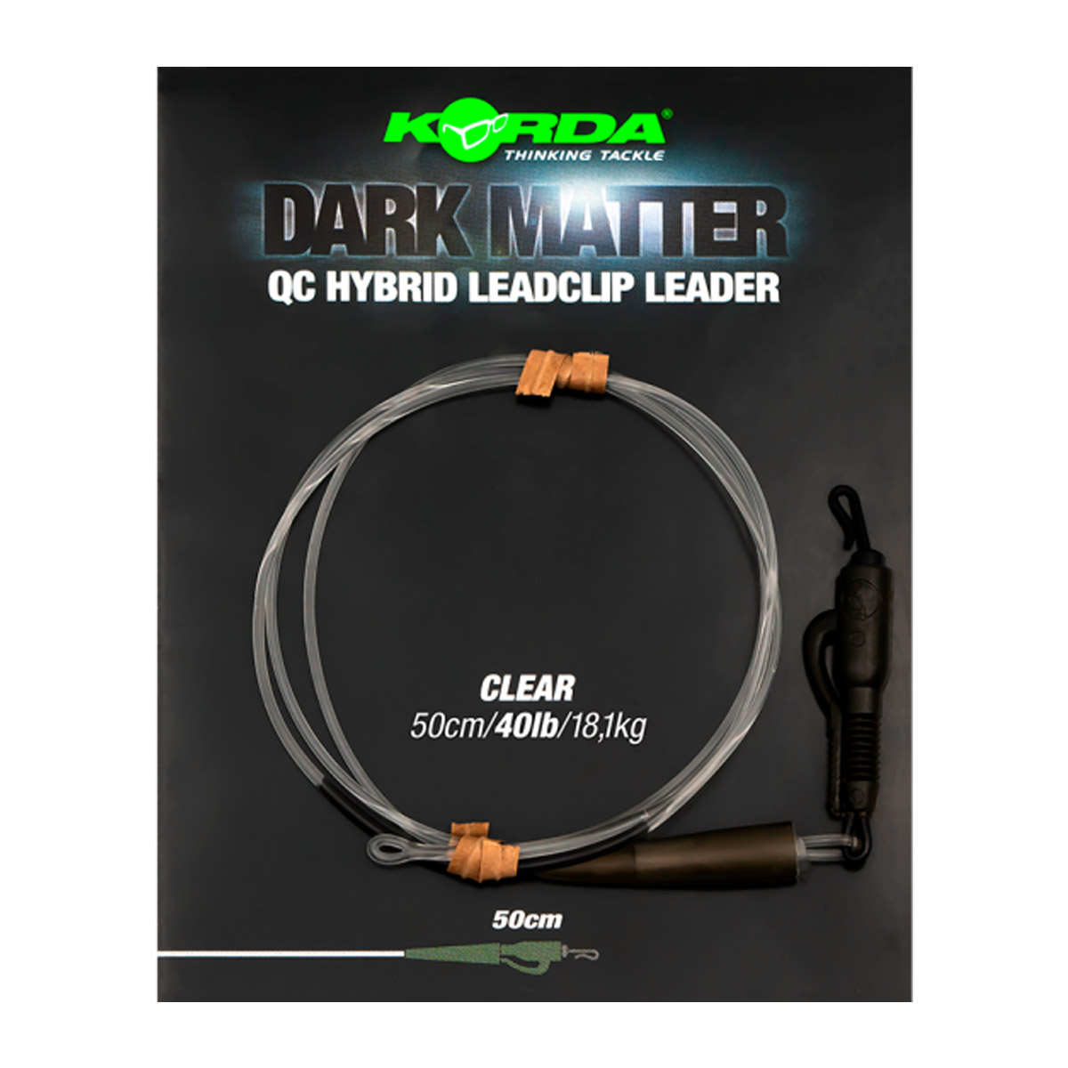 Korda Dark Matter Leader 50 cm QC Hybrid Clip