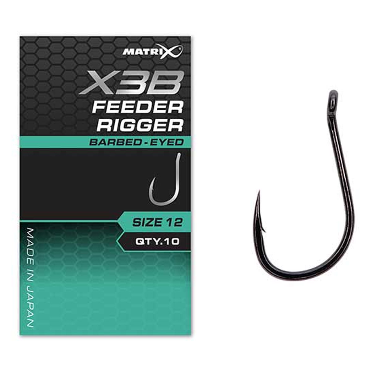 Matrix X3B Feeder Rigger Hooks - Barbed Eyed