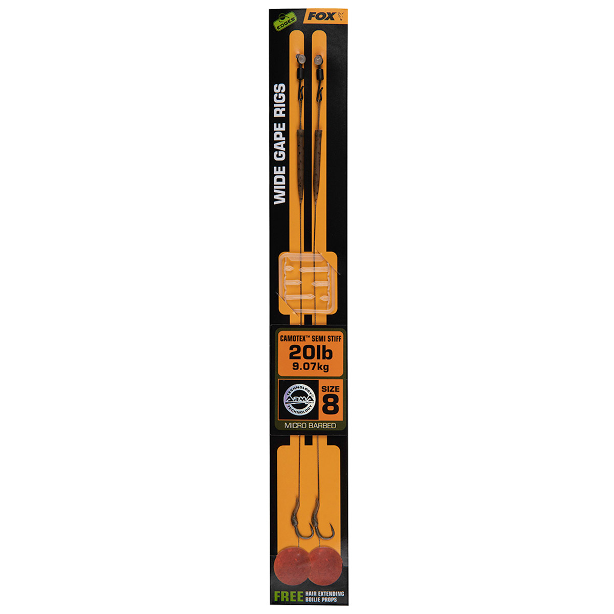 Fox Edges Wide Gape Rigs Camotex Semi Stiff