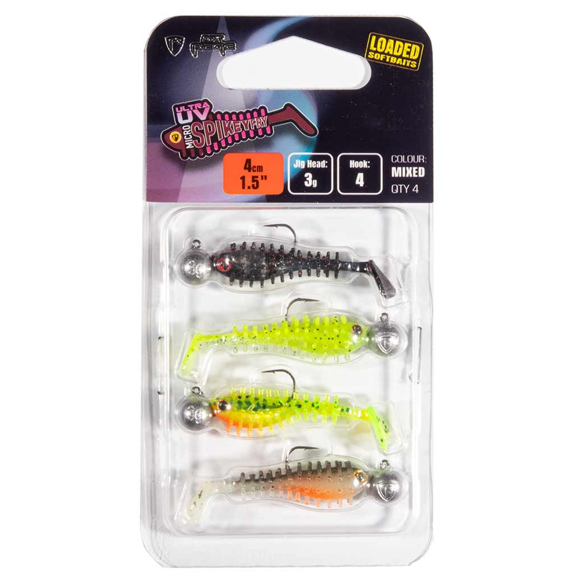 Fox Rage Micro Spikey Loaded Ultra UV Mixed Colour Pack