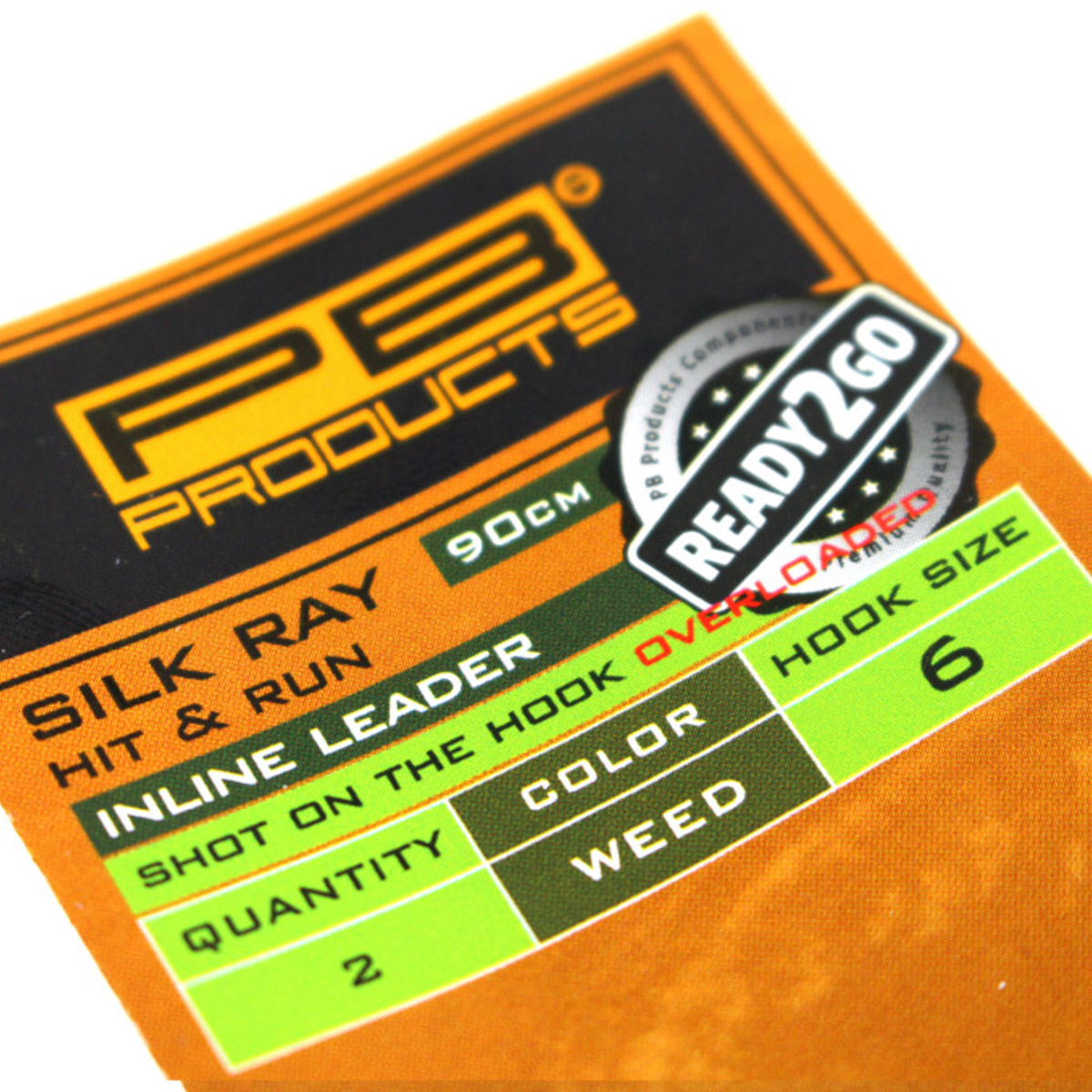 PB Products Ready2Go Inline SR Leader 90 / Shot On The Hook Overloaded Rig Weed