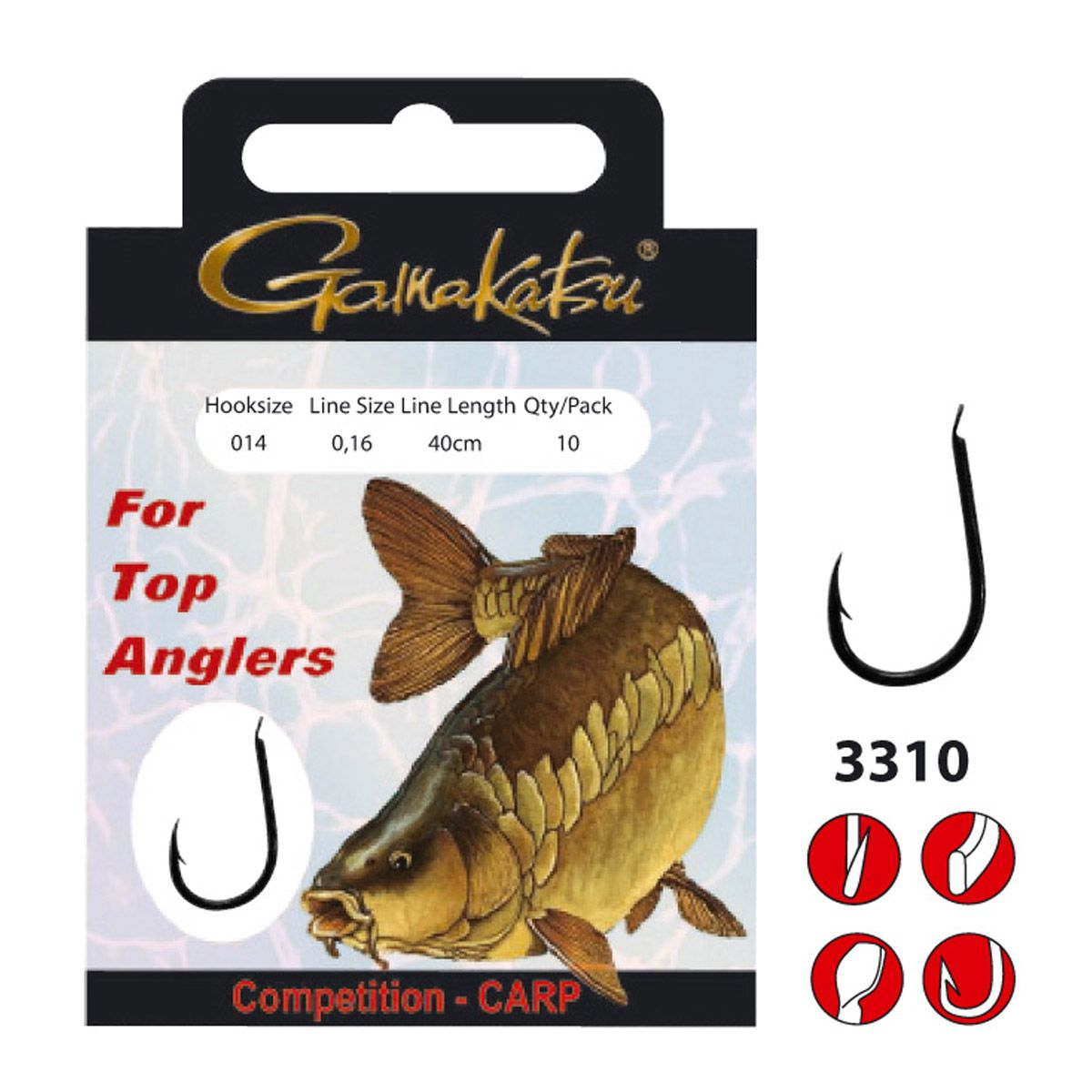 Gamakatsu Hakenboekje BKS 3310 Brons Carp 40 cm