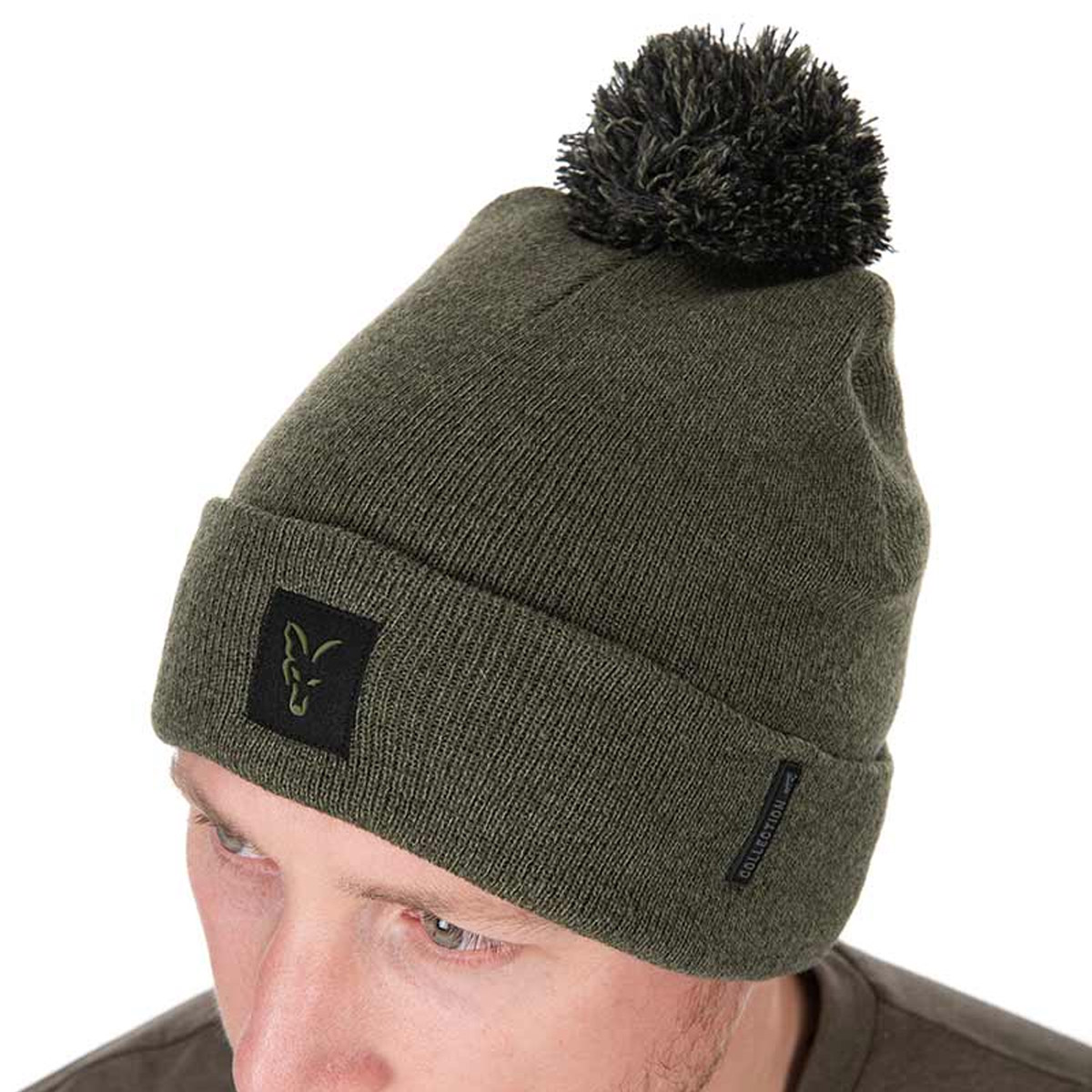 Fox Collection Bobble Hat - Green/Black