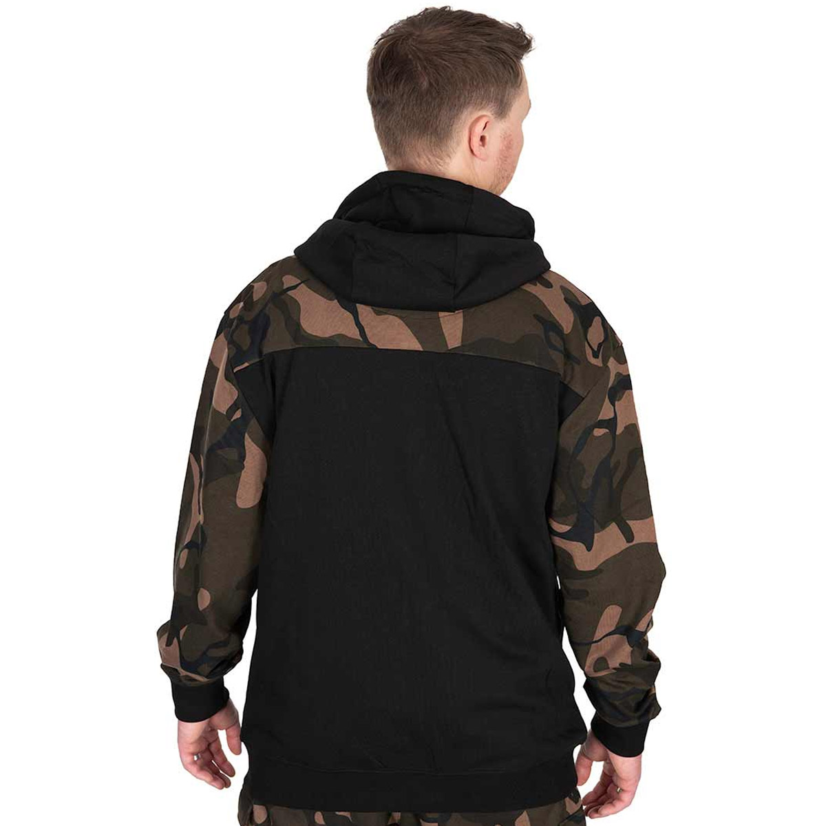 Sweat à capuche Fox Light Weight noir/camouflage à fermeture éclair centrale