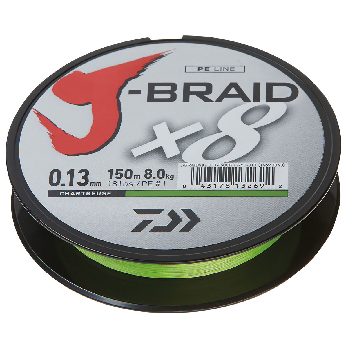 Daiwa J-Braid X8 150 Meter - Chartreuse