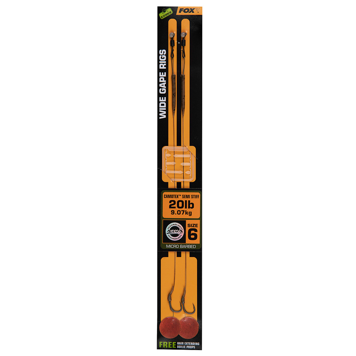 Fox Edges Wide Gape Rigs Camotex Semi Stiff