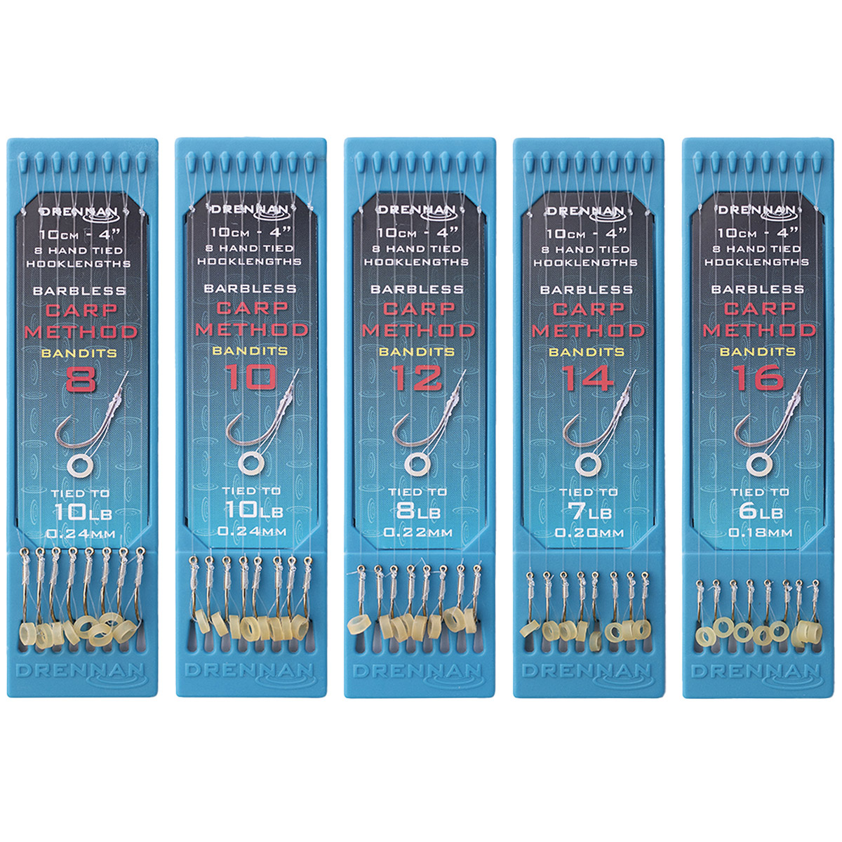 Drennan Hooklength Plate Barbless Carp Method Feeder Bandits