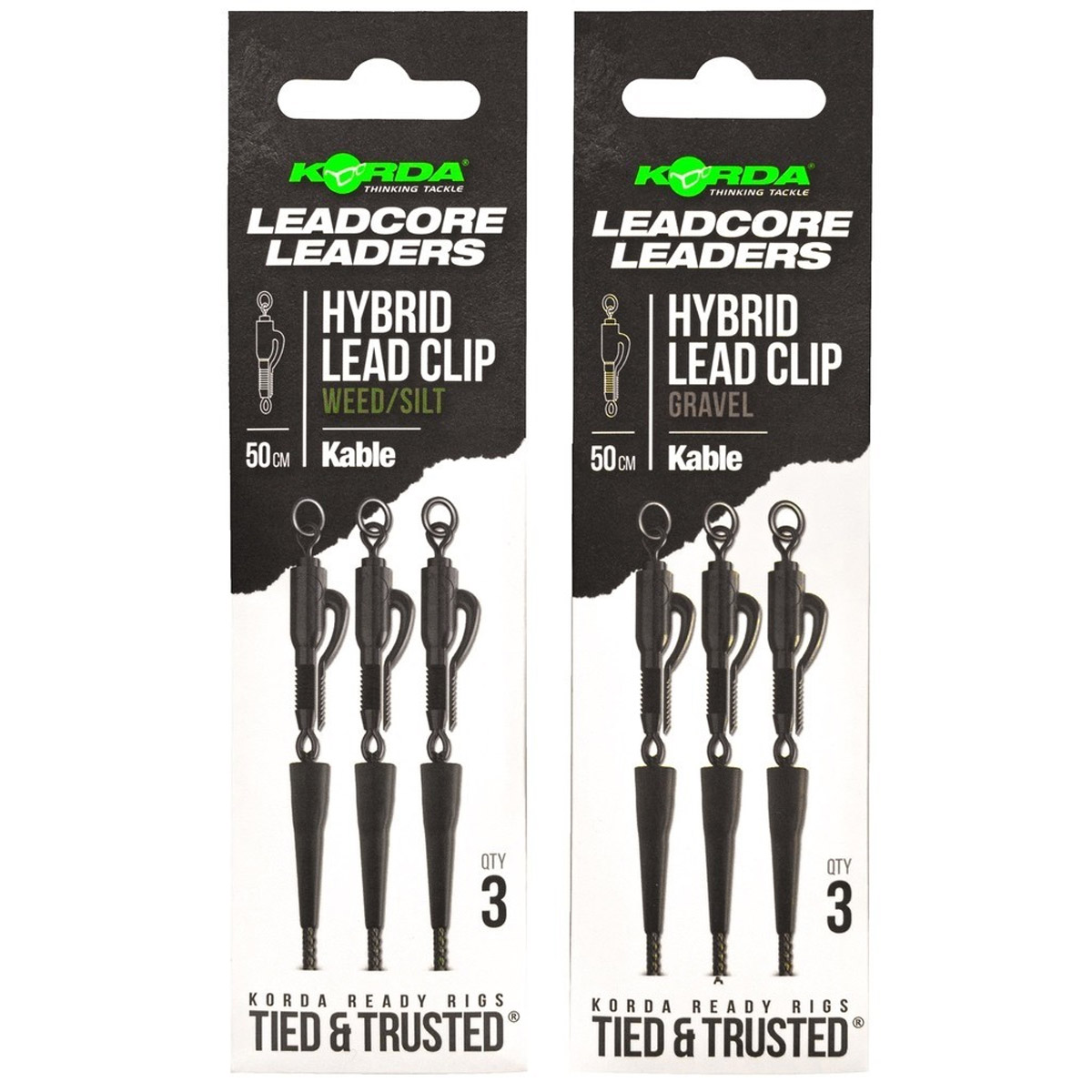 Korda Kable Leadcore Leader Hybrid Lead Clip 50cm