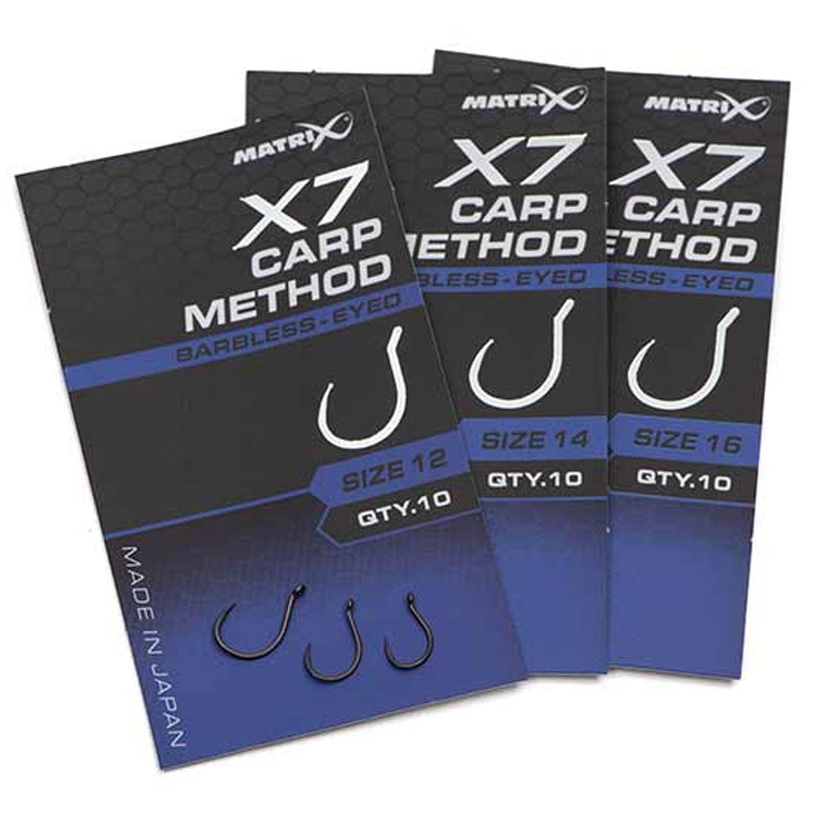 Matrix X7 Carp Method Hooks - Barbless Eyed