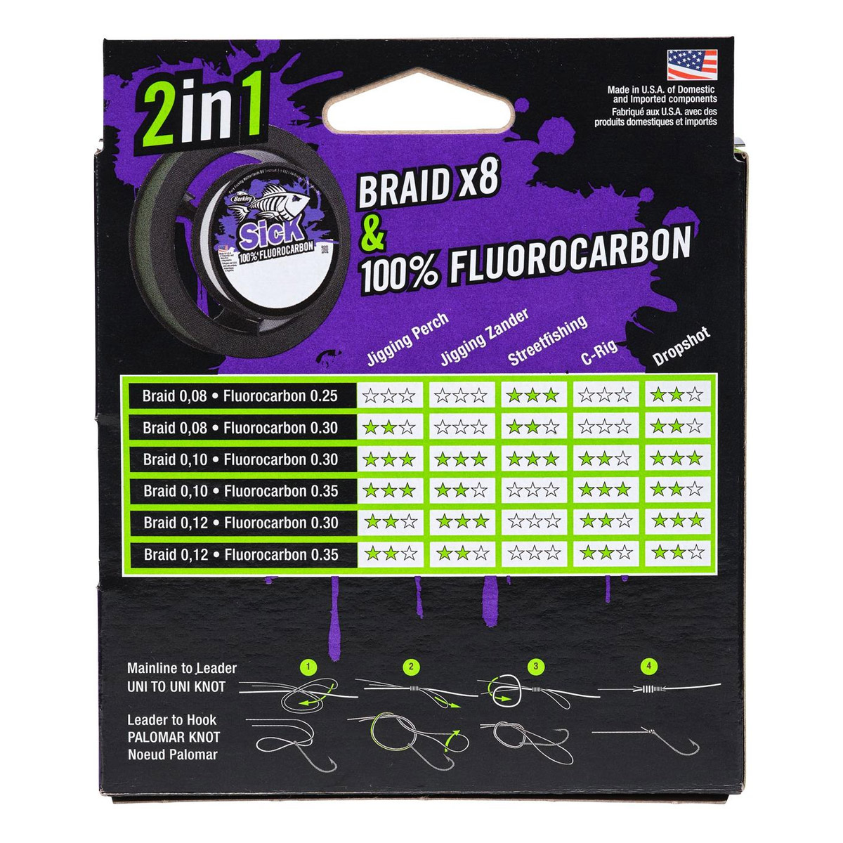 Berkley Sick Braid 150 + Fluorocarbon