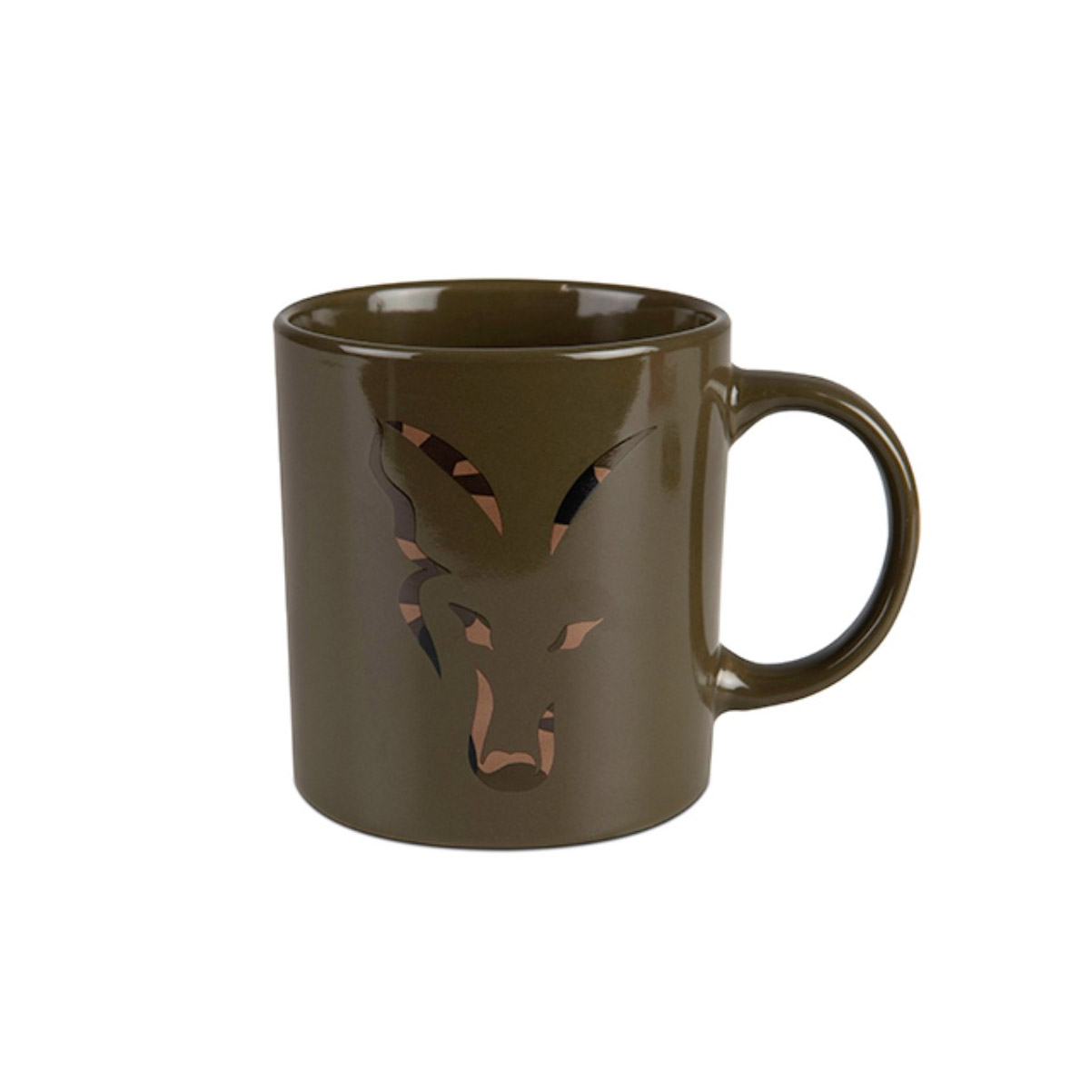 Fox Green and Camo Head Ceramic Mug
