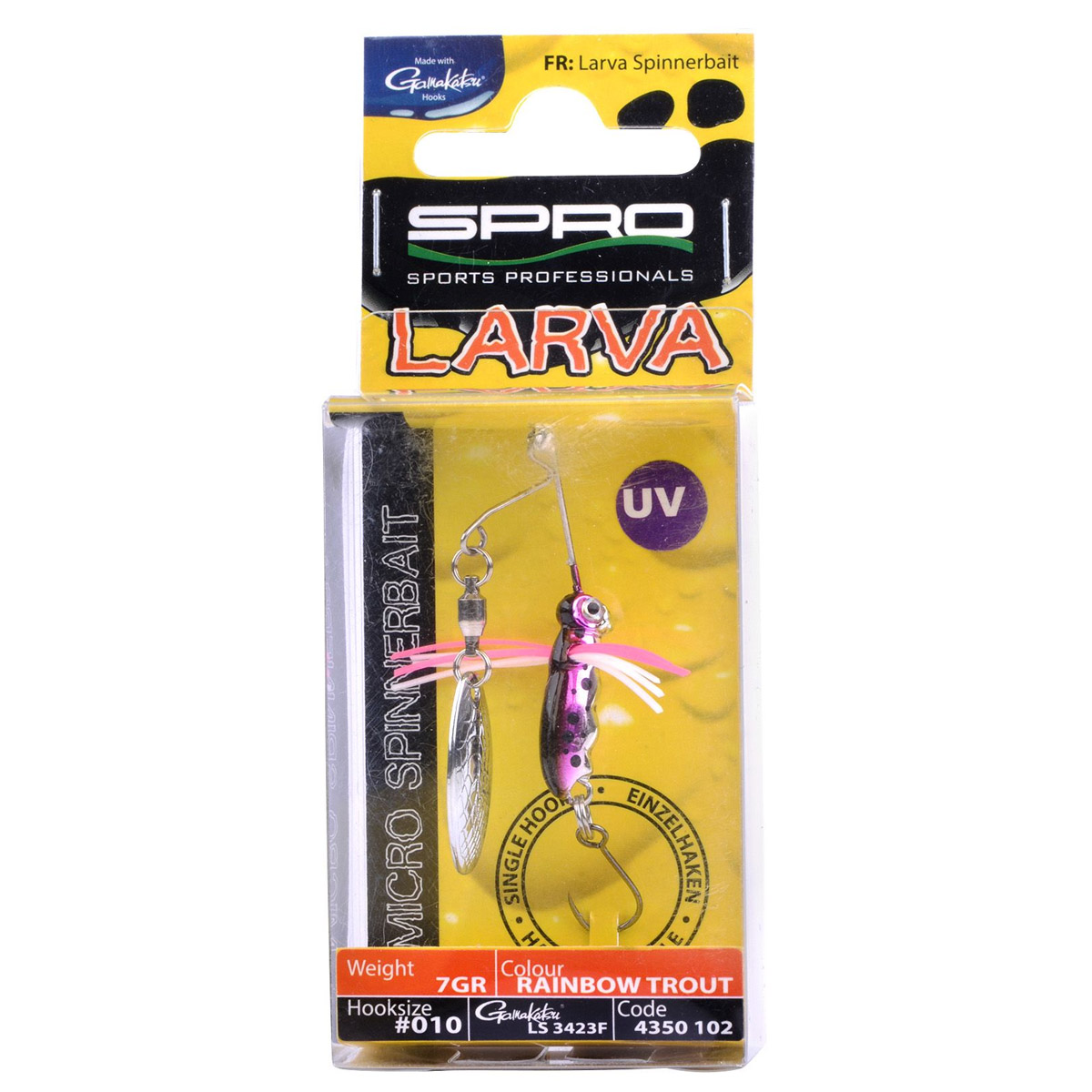 Spro Larva Micro Spinnerbait à hameçon simple 3,5 cm