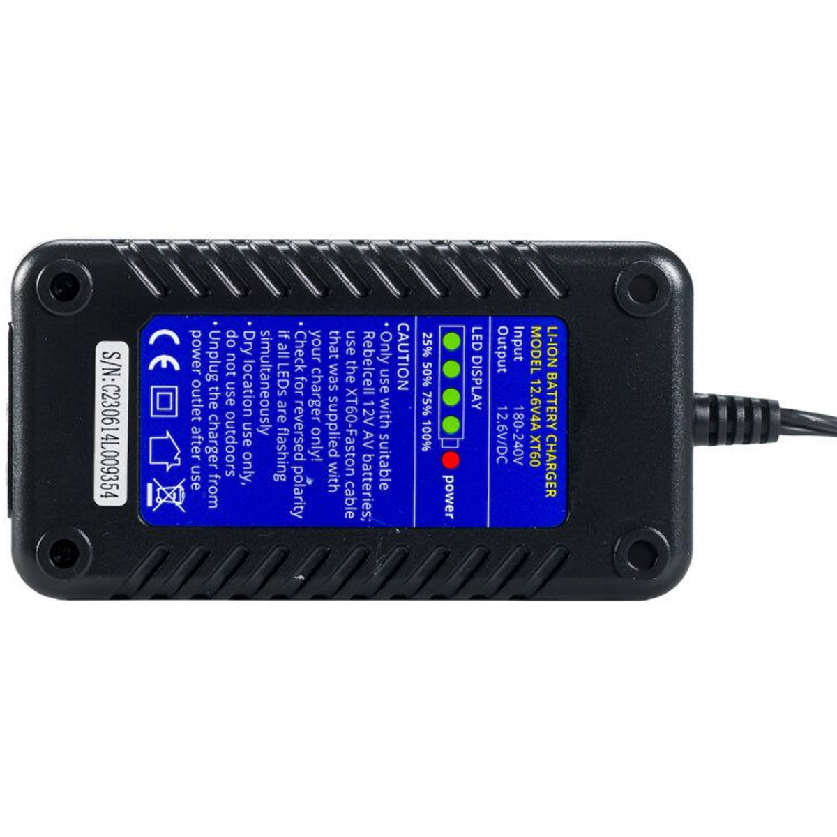 Rebelcell 12.6V4A XT60 Acculader
