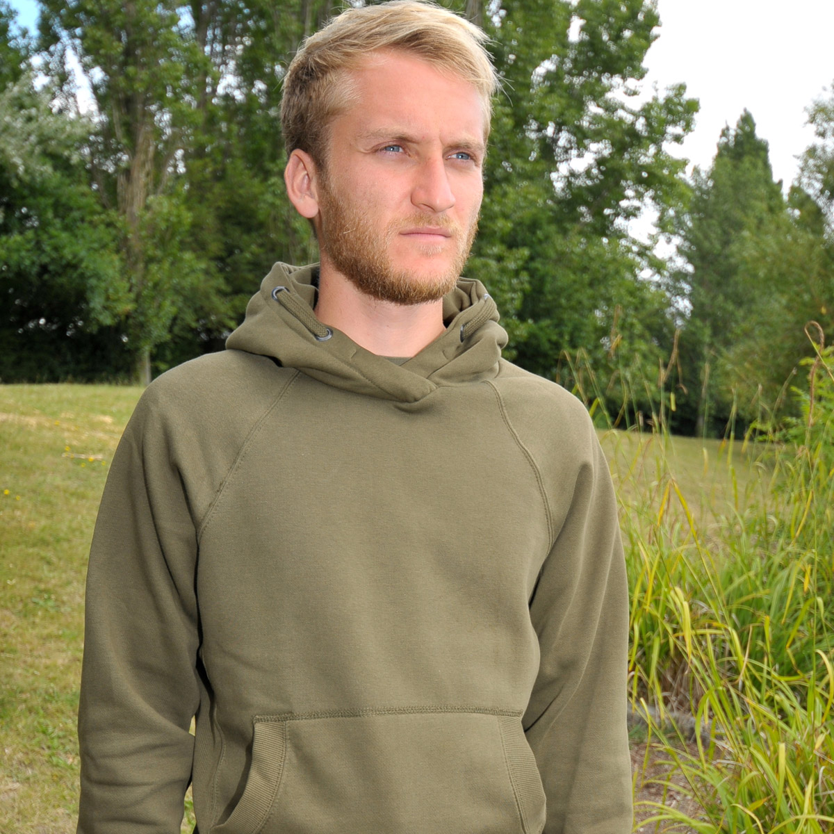 Sweat à capuche Korda Team Korda, vert olive foncé