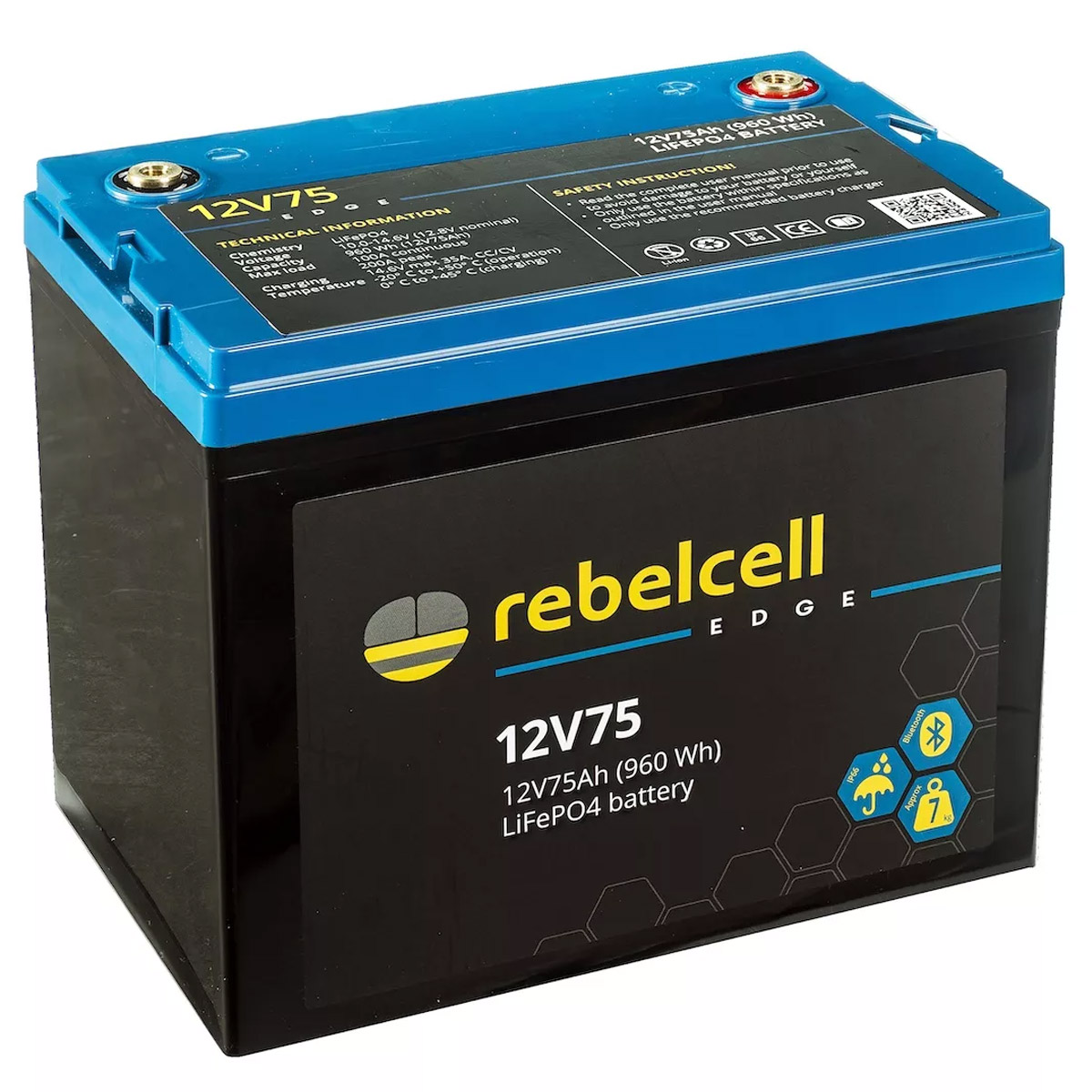 Rebelcell 12V75 AV Edge LifePo4 Accu