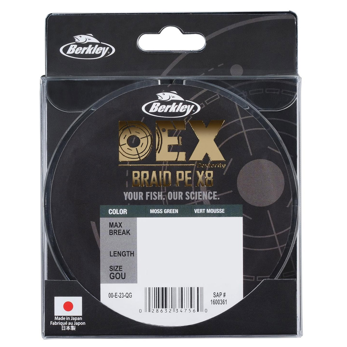 Berkley Dex Braid X8 300 Meter Moss Green 