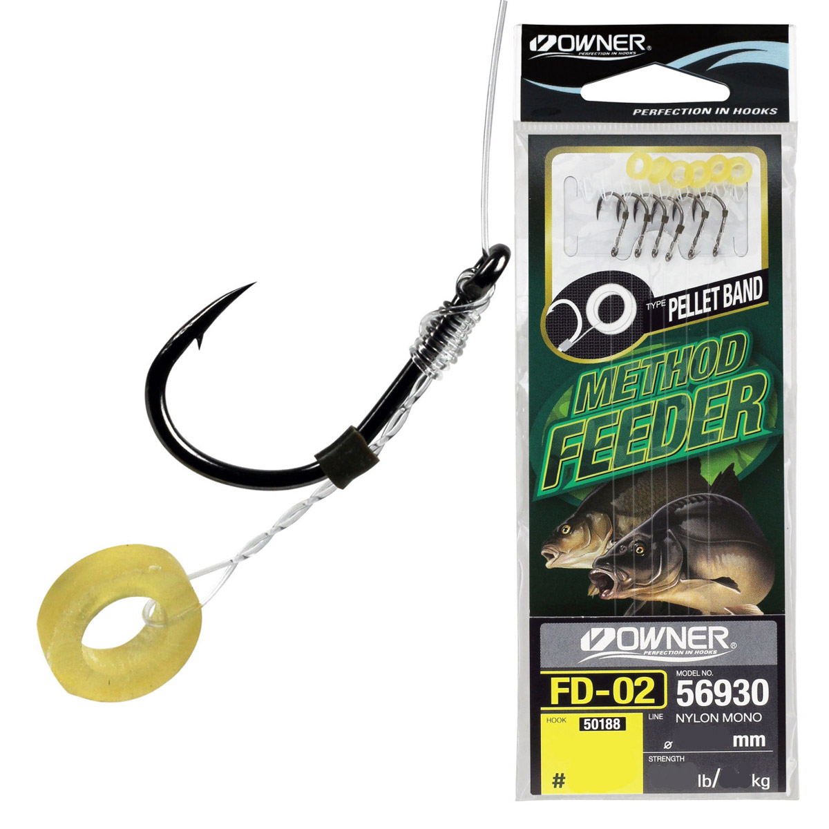 Owner FD-02 Method Feeder Bouillette Band Rigs 10 cm