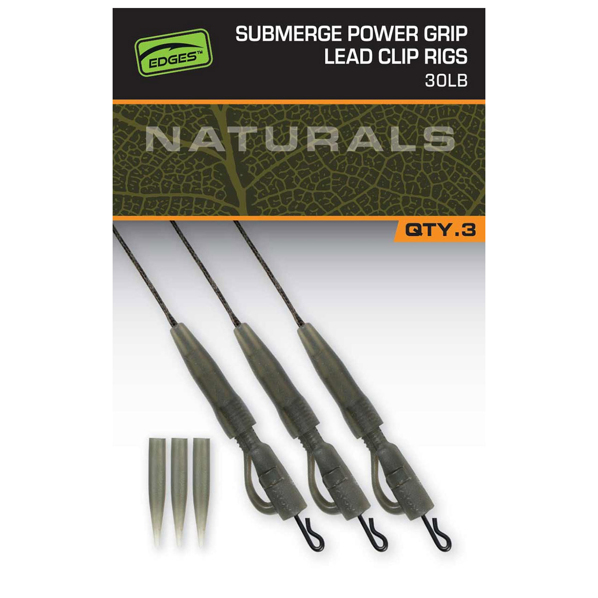 Fox Edges Naturals Submerge Power Grip tetes de ligne-arrachées