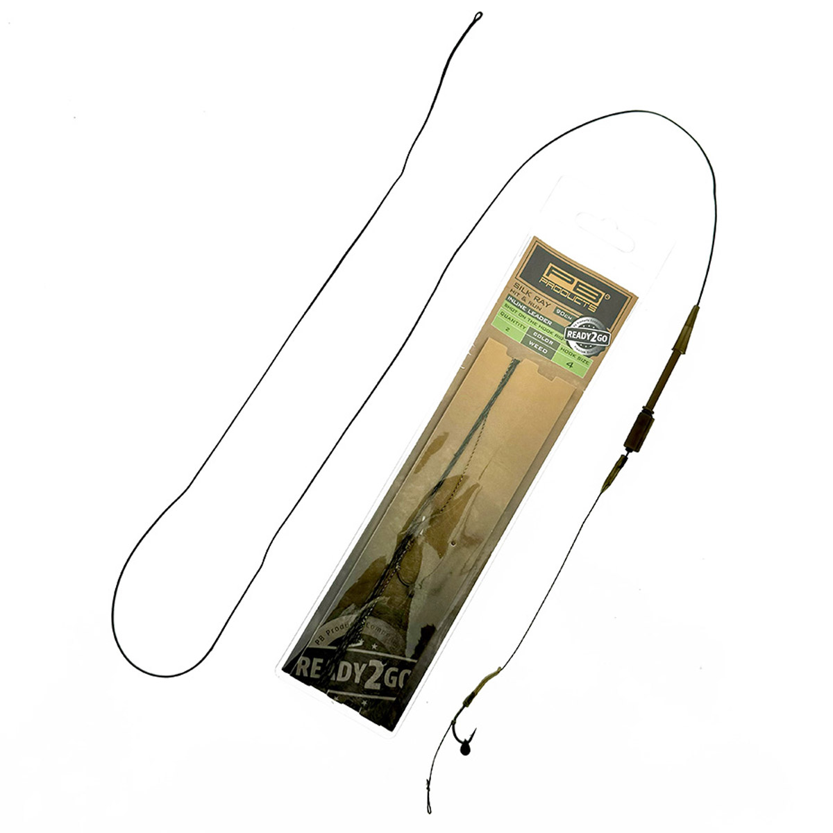 PB Products Ready2Go Inline SR Leader 90 / Shot On The Hook Rig Weed