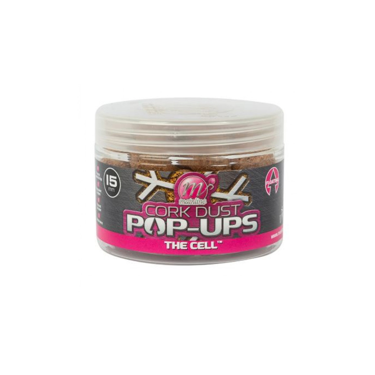 Mainline Fluoro Cork Dust Pop-Ups Cell 15 mm