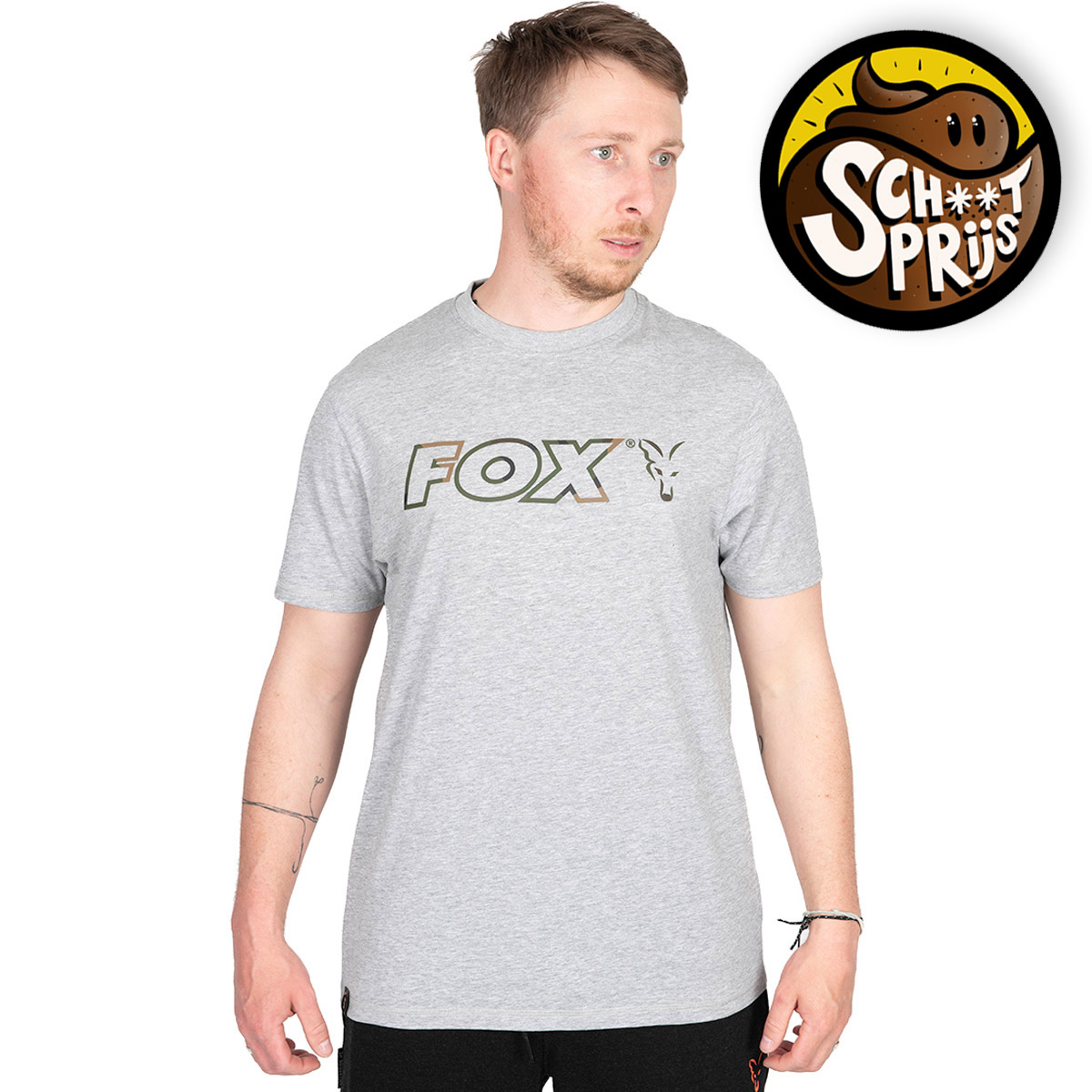 Fox LTD Light Weight Grey Marl T-Shirts