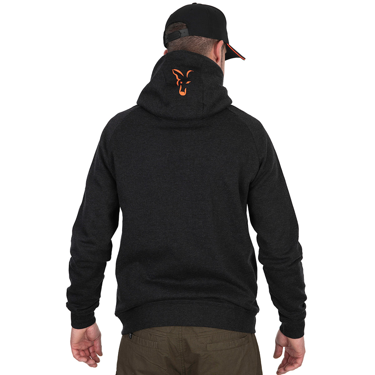 Fox Collection Lightweight Hoody Black & Orange