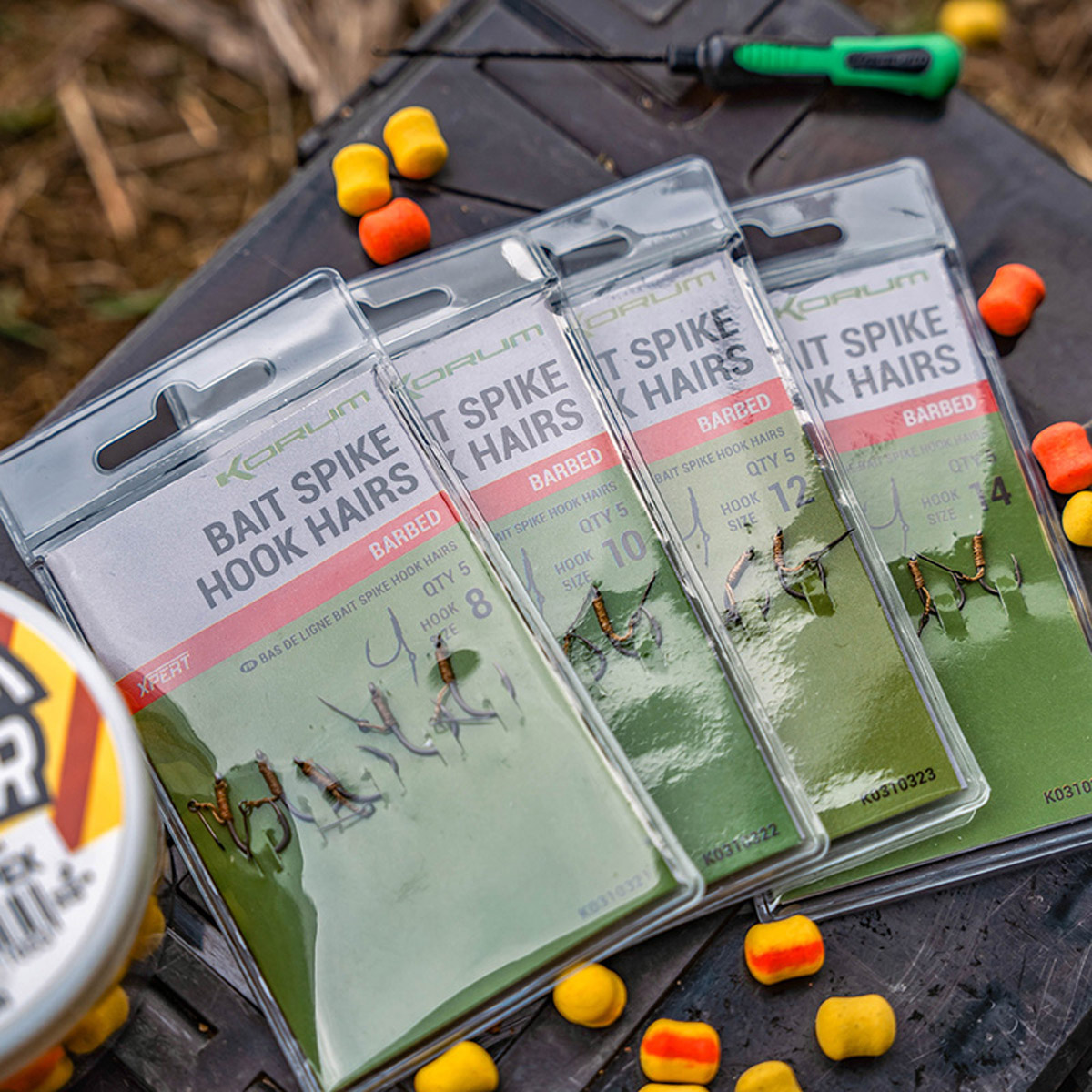 Korum Bait Spike Barbed Hook Hairs