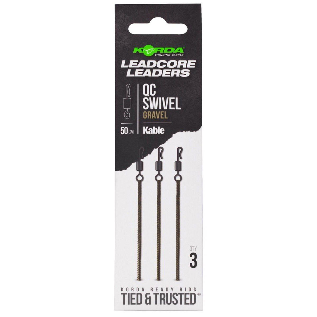 Korda Kable Leadcore Leader QC Swivel 50 CM
