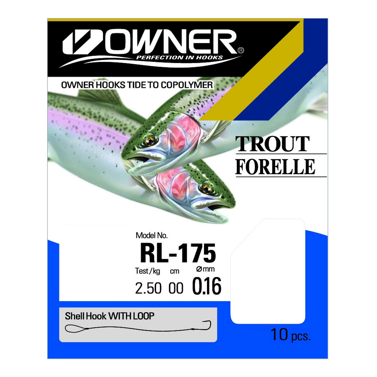 Owner Hakenboekje Trout Blue 60 CM