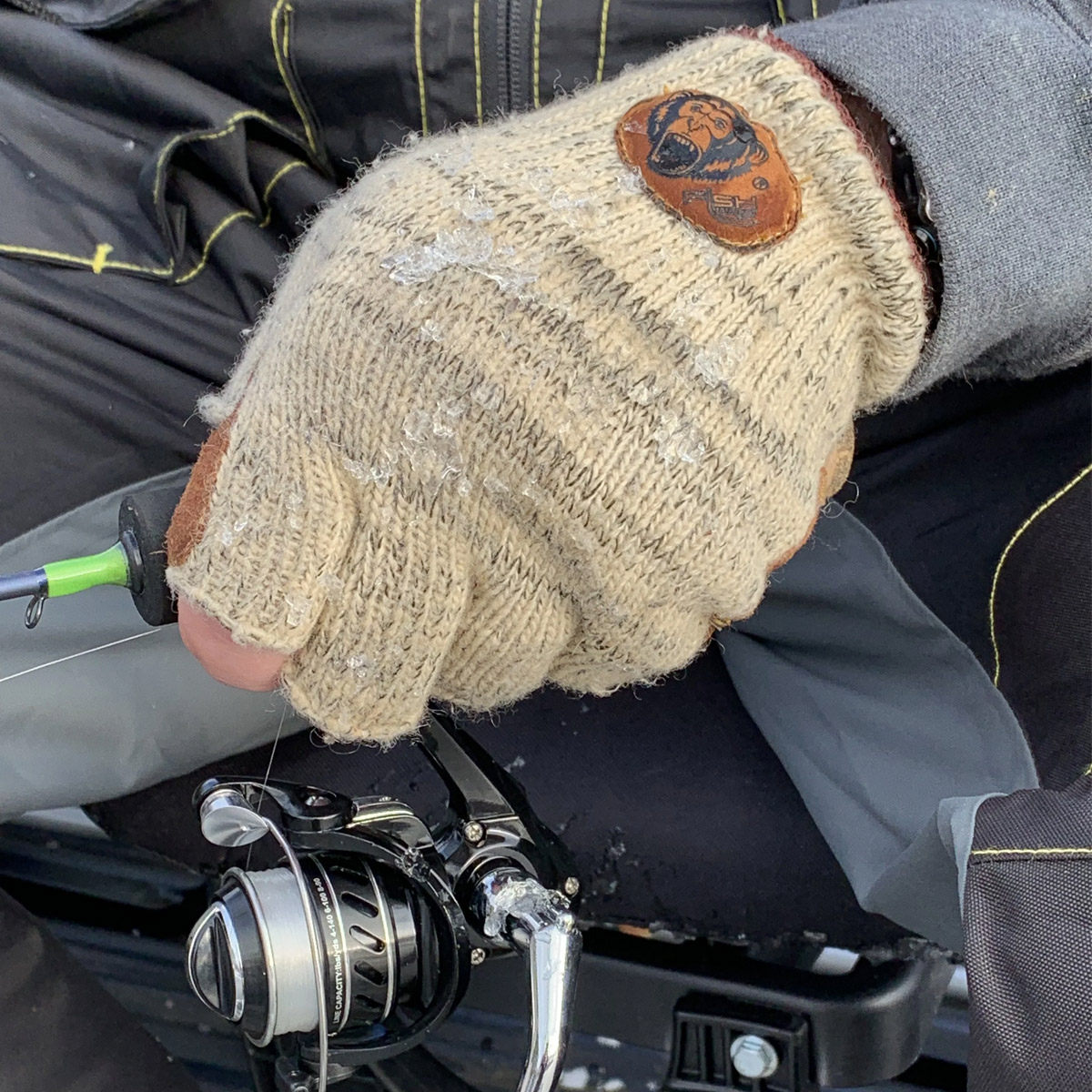 Fish Monkey Wooly Half Finger Wool Glove - Tan